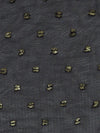 Black/Gold 100% Polyester Foil Printed Swiss Dot Chiffon - Famous Dress Designer - 60W