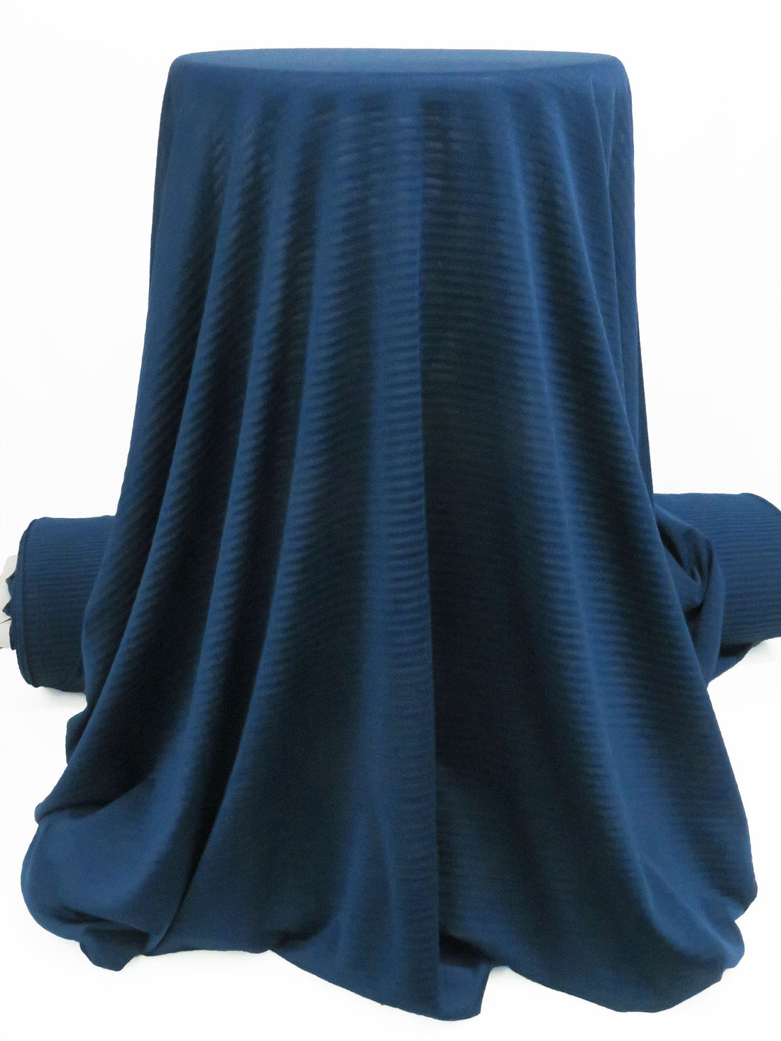Dark Imperial Blue Polyester/Spandex Power Grid Fleece Knit - Polartec - 60W