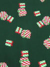 Evergreen/Dark Cherry Red/White/Spring Bud Green Polyester/Lycra Present Print Double Brushed Knit 58W