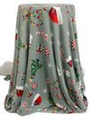 Dolphin Gray/White/Red/Multi Polyester/Lycra Christmas Decor Print Double Brushed Knit 56W