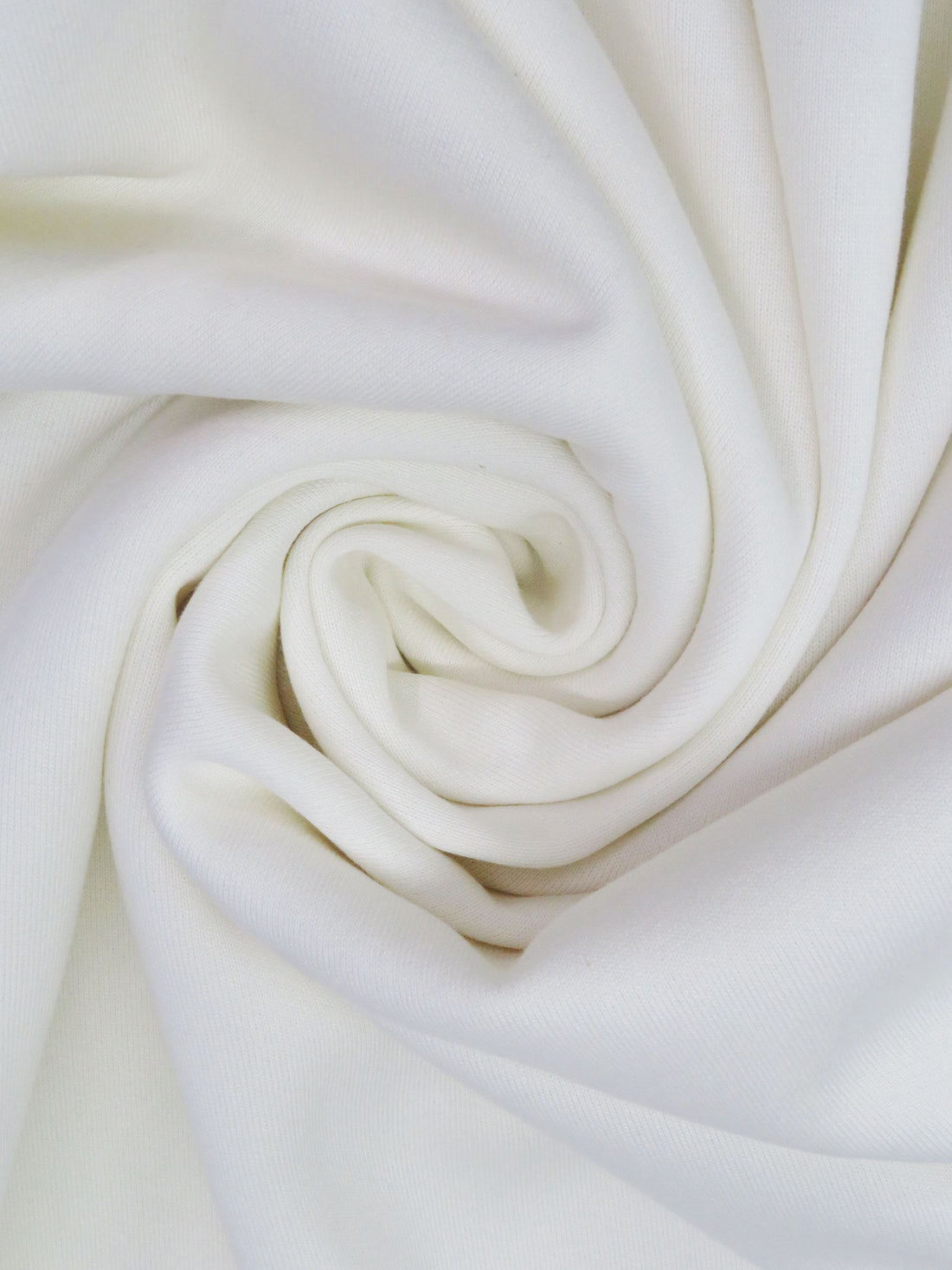 White Bamboo/Cotton Tubular Sweatshirt Fleece 29W