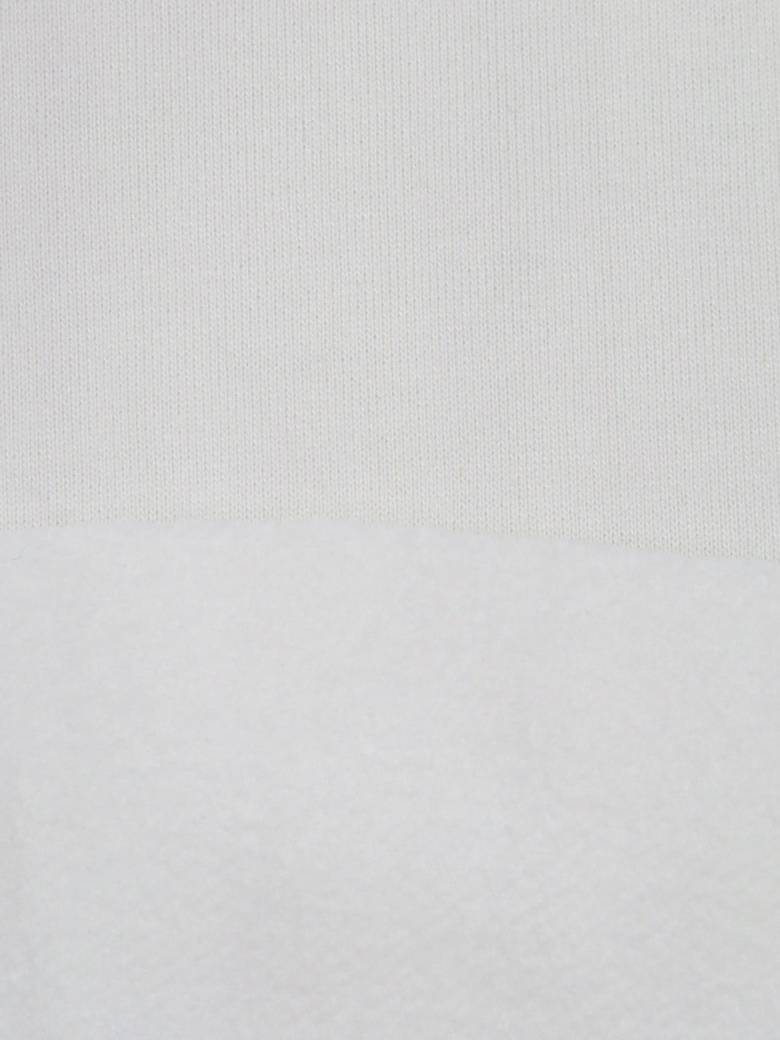 White Bamboo/Cotton Tubular Sweatshirt Fleece 29W