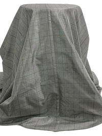 Black/Off-White 100% Acetate Plaid Taffeta 63W