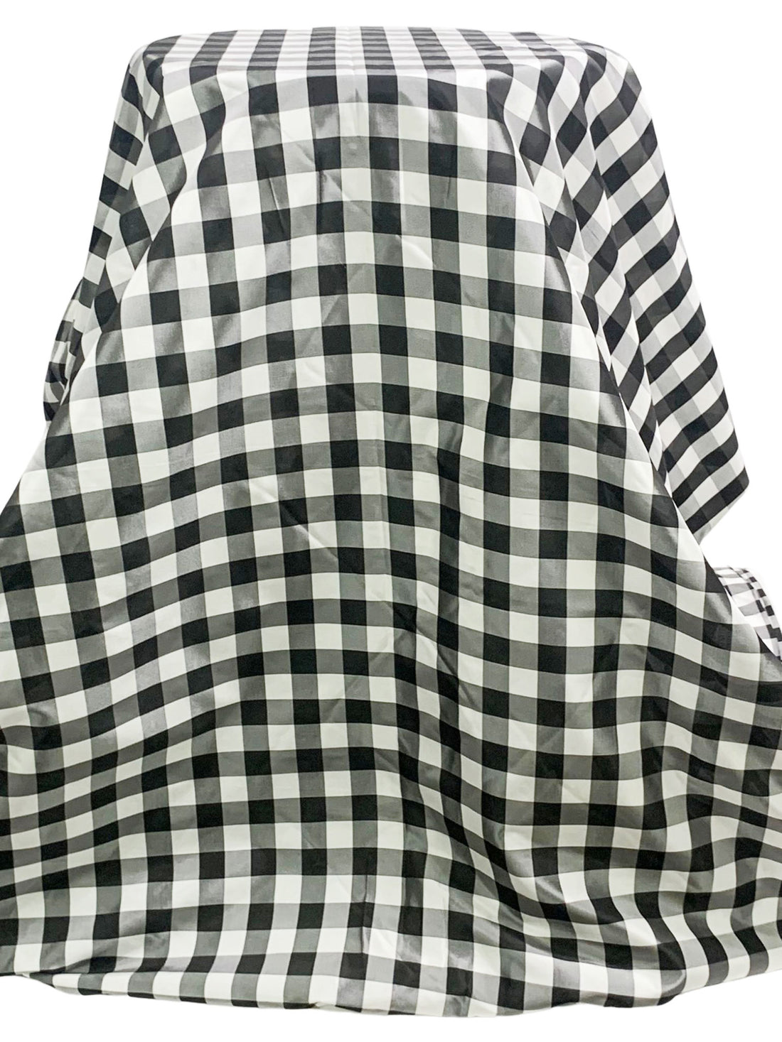 Off-White/Black 100% Acetate Gingham Taffeta 65W