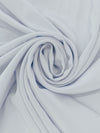 Palest Sky Blue 100% Silk Crepe de Chine - NY Designer - 42W