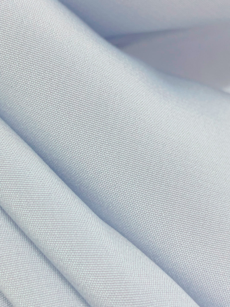 Palest Sky Blue 100% Silk Crepe de Chine - NY Designer - 42W