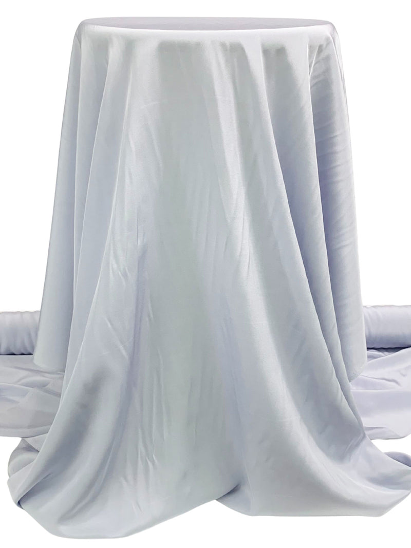 Palest Sky Blue 100% Silk Crepe de Chine - NY Designer - 42W