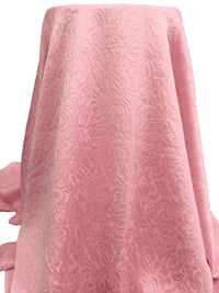 Light Pink Acetate/Cotton/Rayon Ornate Weave Brocade - Imported From Italy - 55W