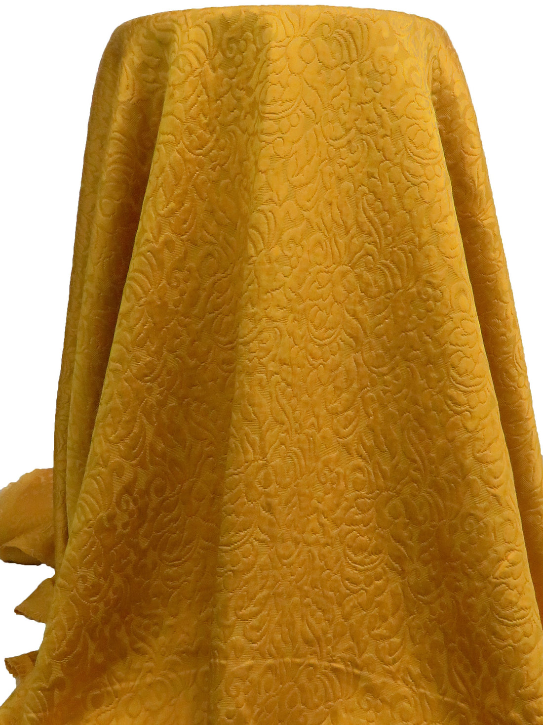 Golden Yellow Acetate/Cotton/Rayon Ornate Weave Brocade - Imported From Italy - 55W