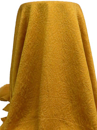 Golden Yellow Acetate/Cotton/Rayon Ornate Weave Brocade - Imported From Italy - 55W