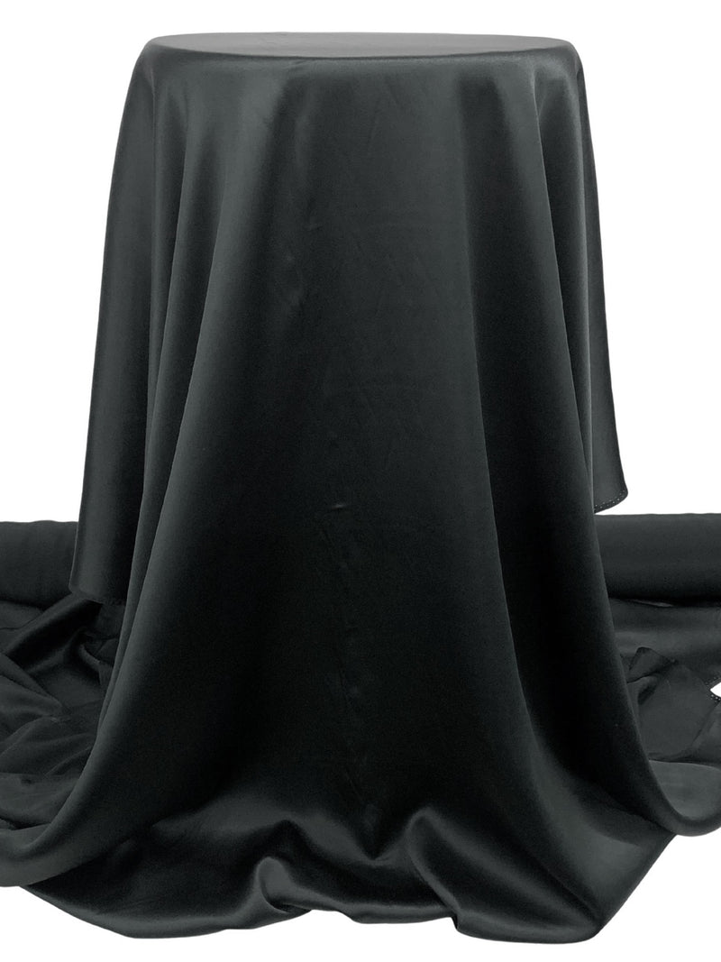 Black 100% Silk Charmeuse - NY Designer - 42W
