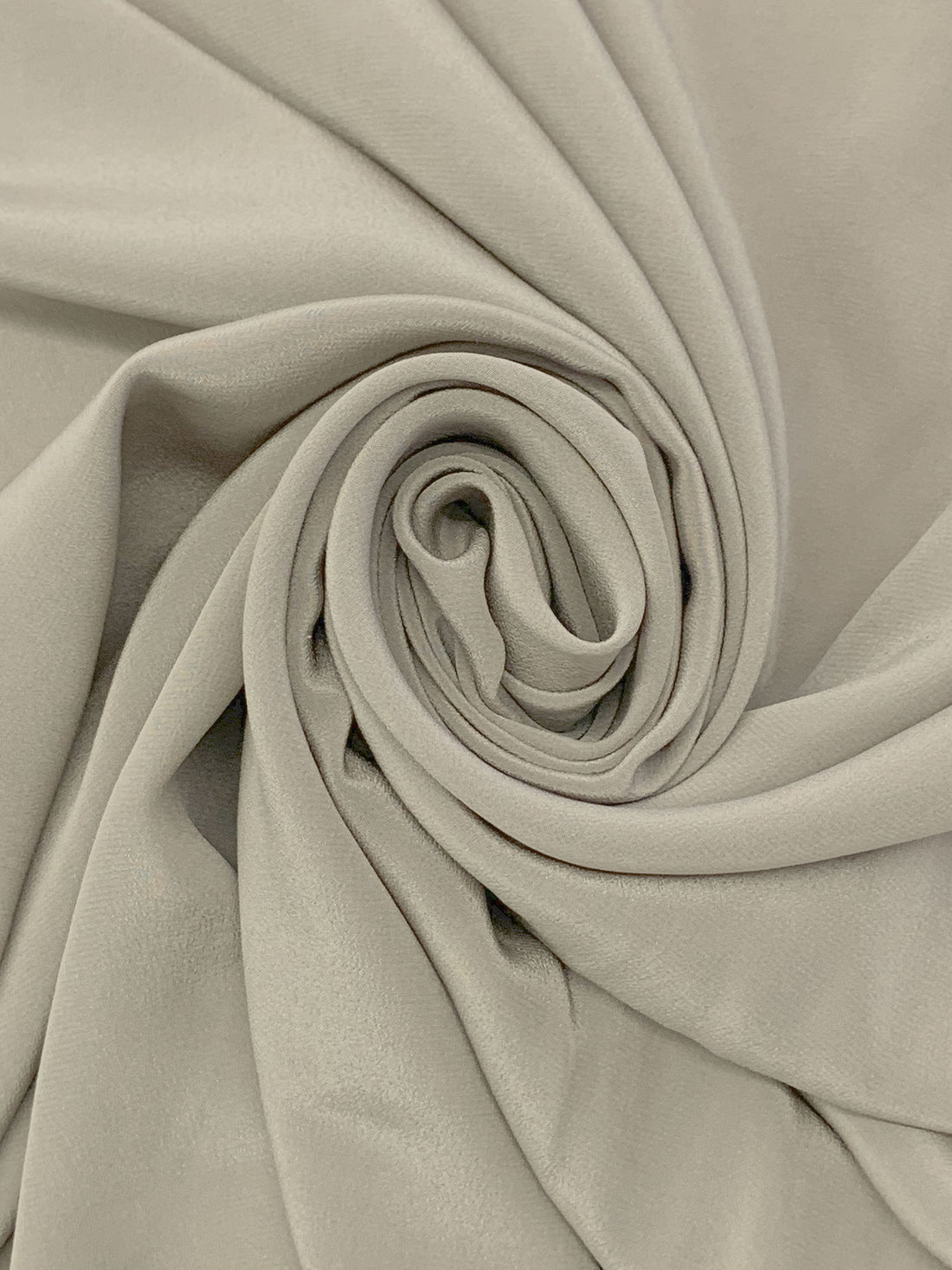Stone Gray 100% Silk Crepe de Chine - NY Designer - 42W