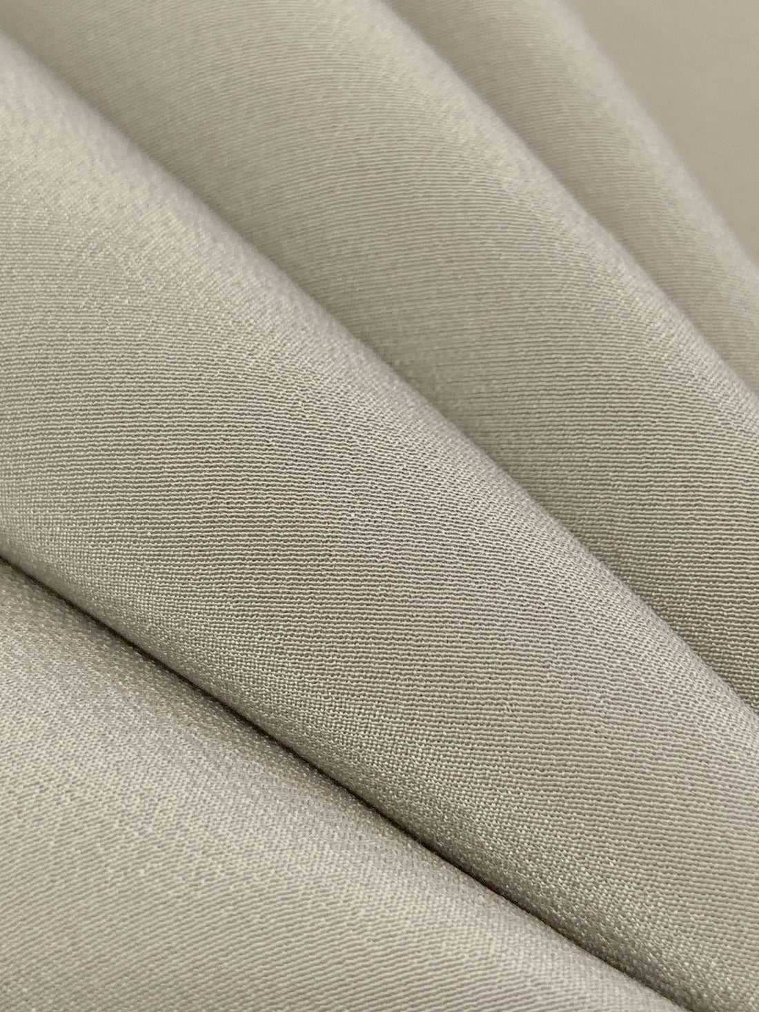 Stone Gray 100% Silk Crepe de Chine - NY Designer - 42W