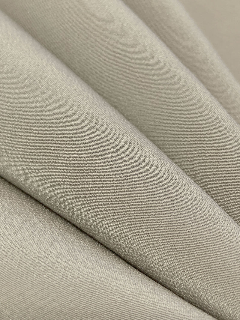 Stone Gray 100% Silk Crepe de Chine - NY Designer - 42W