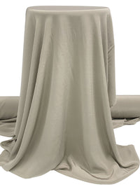 Stone Gray 100% Silk Crepe de Chine - NY Designer - 42W
