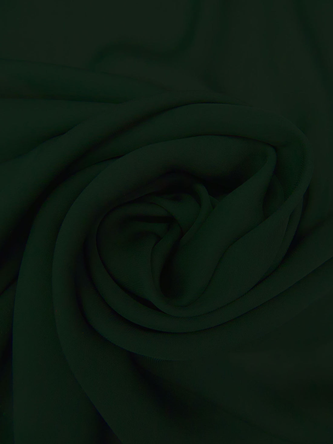 Dark Phthalo Green 100% Silk Double Georgette - NY Designer - 42W