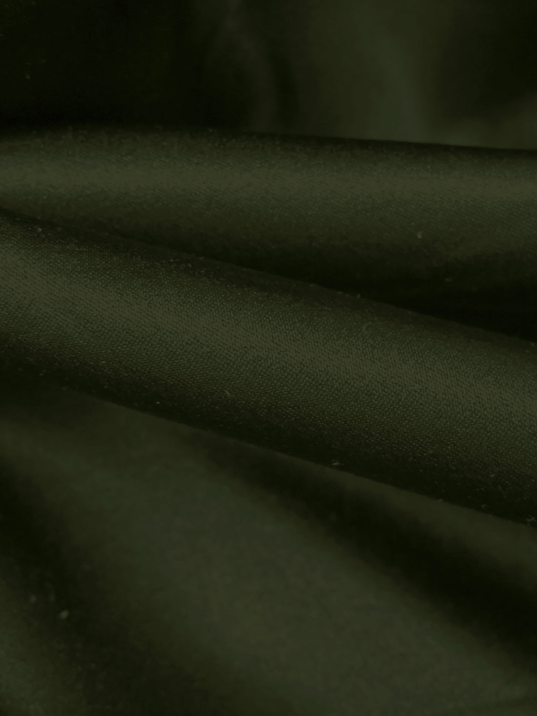 Dark Army Green 100% Silk Charmeuse - NY Designer - 44W