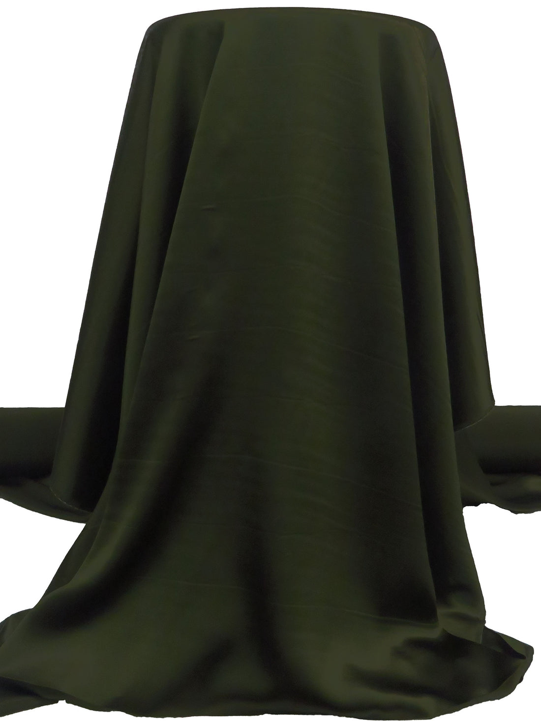 Dark Army Green 100% Silk Charmeuse - NY Designer - 44W