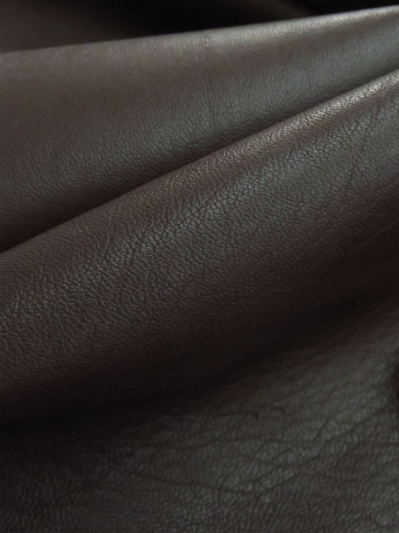 Hot Fudge Brown Lambskin Leather Skin - 1.5-3.5 Square Feet