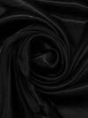 Pitch Black 100% Silk Charmeuse - NY Designer - 44W