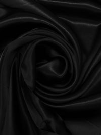 Pitch Black 100% Silk Charmeuse - NY Designer - 44W
