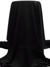 Pitch Black 100% Silk Charmeuse - NY Designer - 44W