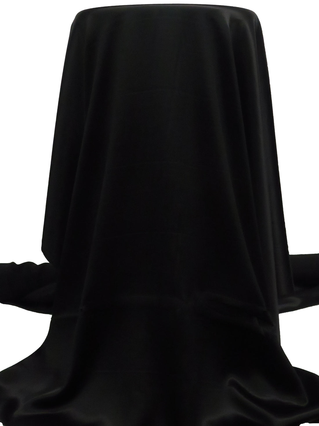 Pitch Black 100% Silk Charmeuse - NY Designer - 44W