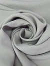 Light Gray 100% Silk 3 Ply Crepe - NY Designer - 42W
