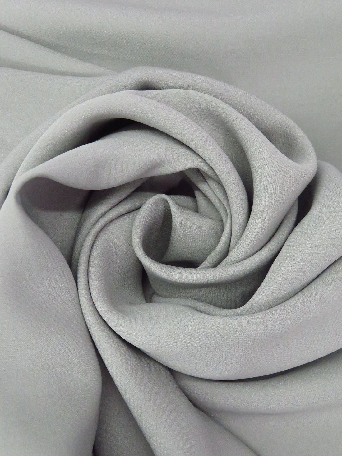 Light Gray 100% Silk 3 Ply Crepe - NY Designer - 42W