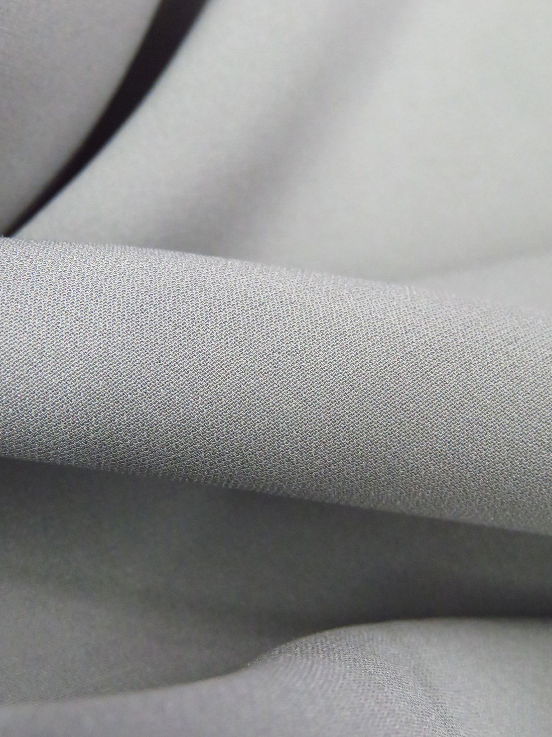 Light Gray 100% Silk 3 Ply Crepe - NY Designer - 42W