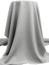 Light Gray 100% Silk 3 Ply Crepe - NY Designer - 42W