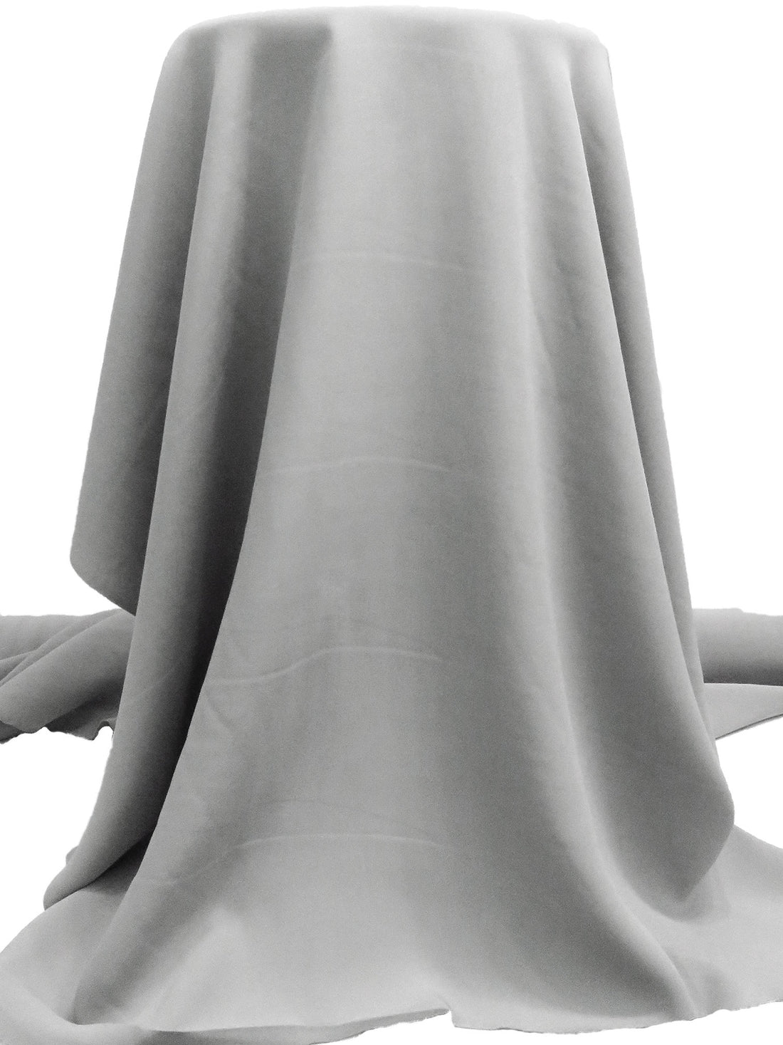 Light Gray 100% Silk 3 Ply Crepe - NY Designer - 42W