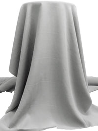 Light Gray 100% Silk 3 Ply Crepe - NY Designer - 42W