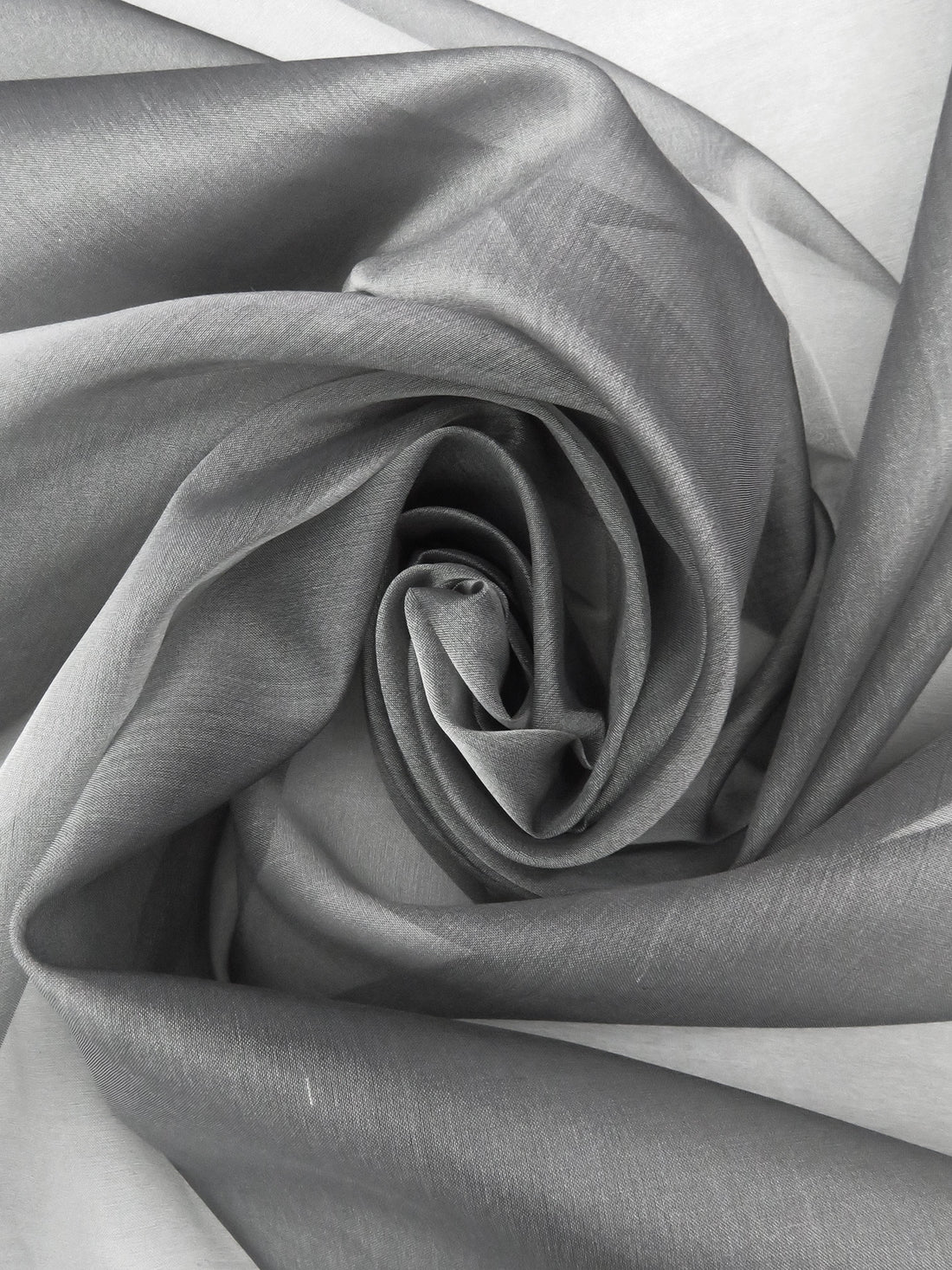 Dim Gray 100% Silk Organza - NY Designer - 41W
