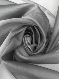 Dim Gray 100% Silk Organza - NY Designer - 41W