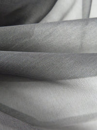 Dim Gray 100% Silk Organza - NY Designer - 41W
