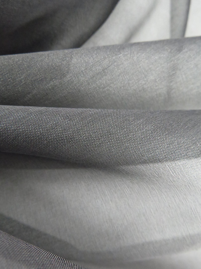 Dim Gray 100% Silk Organza - NY Designer - 41W
