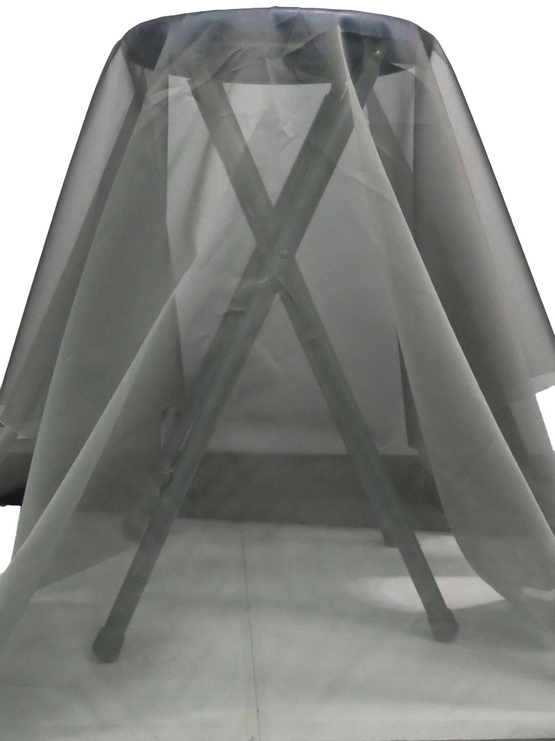 Dim Gray 100% Silk Organza - NY Designer - 41W