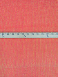 Salmon/Gold Silk/Metallic Vertical Stripe Weave Chiffon - NY Designer - 42W