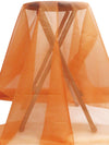 Vivid Tangelo 100% Silk Organza - NY Designer - 42W