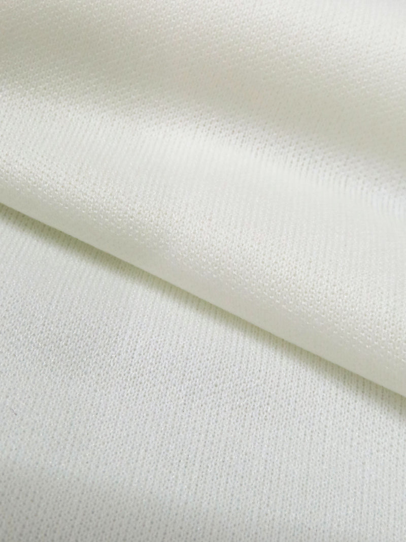 Milk White 100% Polyester Matte Knit Lining 54W