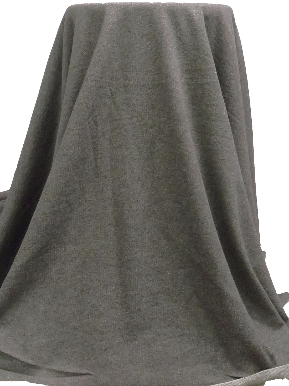 Mid Gray/White/Gold Cotton/Metallic/Polyester/Lycra Heathered French Terry Knit 62W