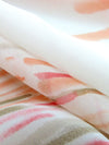 White/Strawberry Pink/Olive/Multi 100% Polyester Painterly Stripe Print Chiffon - Famous Dress Designer - 56W