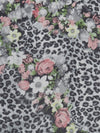 Glacier Gray/Cherry Blossom/Irish Green/Multi 100% Polyester Animal And Floral Print Crinkle Chiffon - Famous Dress Designer - 56W