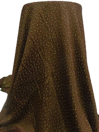 Dark Chocolate/Gold/Black Acetate/Acrylic/Nylon Animal Weave Brocade Satin - Imported From France - 51W