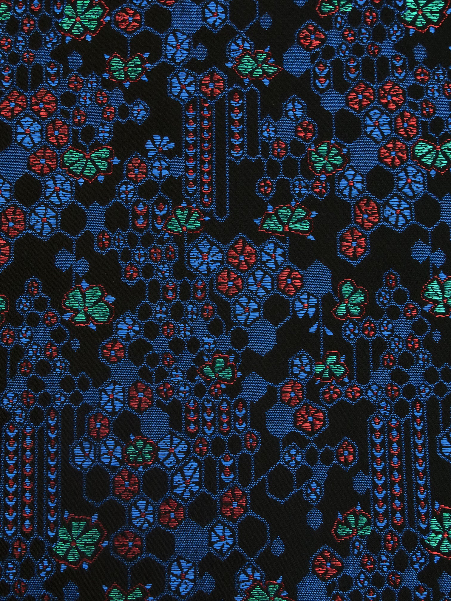 【FaB】Blood Drop Brocade アーティストプルーフ Black/Dark Blue/Brick Red/Multi 100% Acetate Geometric Floral