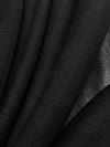 Black Polyester/Lycra Sheer Knit Lining 56W