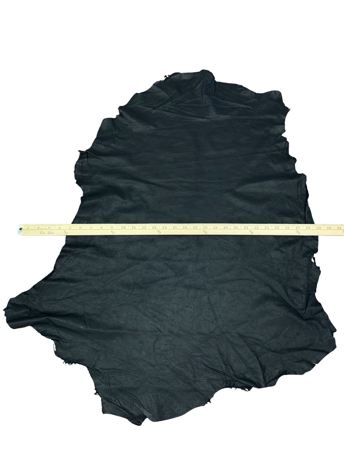 Rugged Black 100% Leather Skin - 6-7 Square Feet - LA Designer