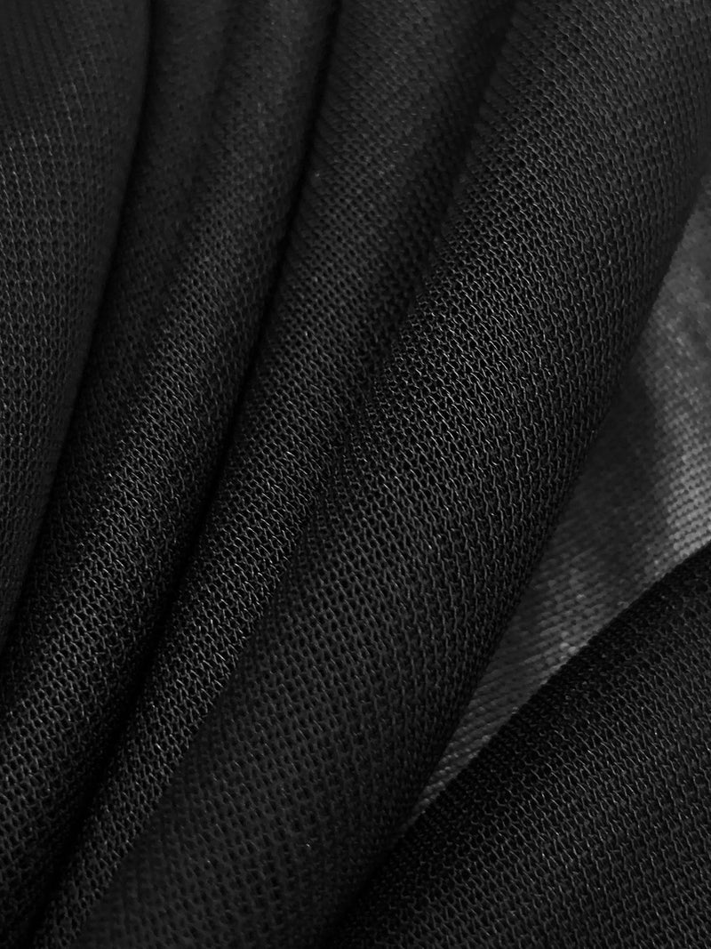 Black Polyester/Lycra Sheer Knit Lining 56W