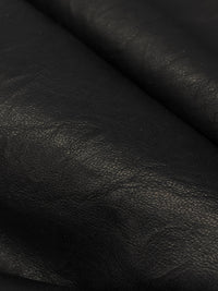 Rugged Black 100% Leather Skin - 6-7 Square Feet - LA Designer